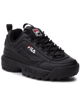 Fila: Чёрные кроссовки 