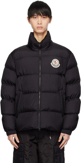 Moncler: Чёрный пуховик 