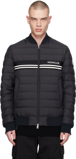 Moncler: Чёрный пуховик 