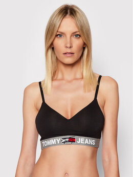 Tommy Jeans: Чёрный бюстгальтер 