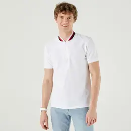 LACOSTE: Белое поло 