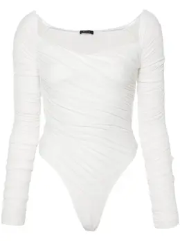 Mugler: Белый боди 