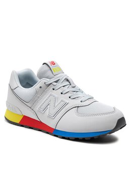 New Balance: Серые кроссовки 