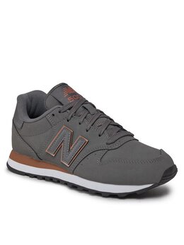 New Balance: Серые кроссовки 