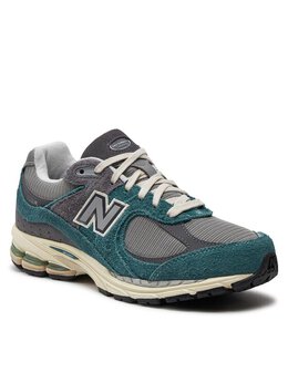 New Balance: Зелёные кроссовки 