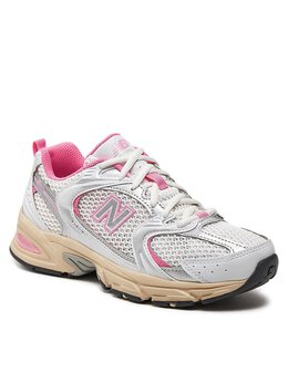New Balance: Серые кроссовки 