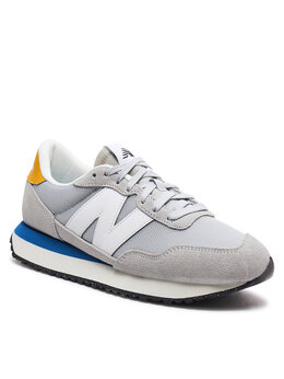 New Balance: Серые кроссовки 