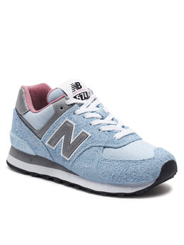 New Balance: Синие кроссовки 