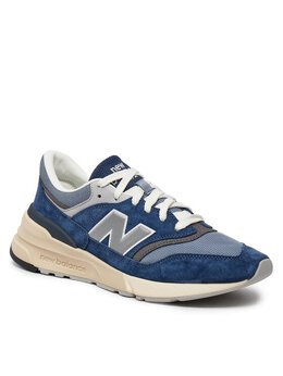 New Balance: Синие кроссовки 