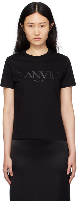 Lanvin: Чёрная футболка 