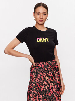 DKNY: Чёрная футболка 