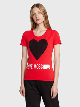 LOVE MOSCHINO: Красная футболка 