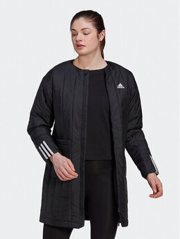 Adidas: Чёрный пуховик 