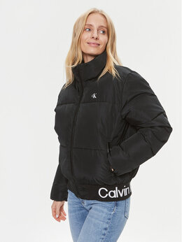 Calvin Klein: Чёрный пуховик 