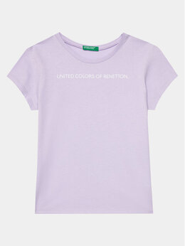 United Colors Of Benetton: Фиолетовая футболка 