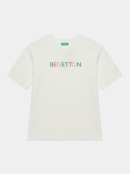 United Colors Of Benetton: Белая футболка 