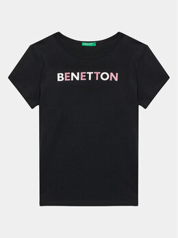 United Colors Of Benetton: Чёрная футболка 