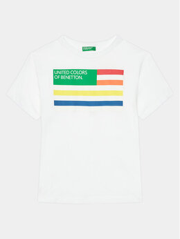 United Colors Of Benetton: Белая футболка 