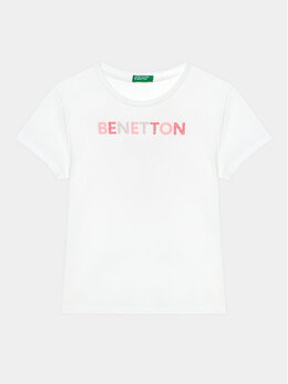 United Colors Of Benetton: Белая футболка 