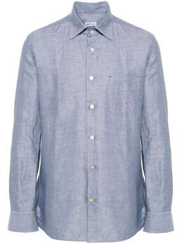 Kiton: Голубая рубашка 