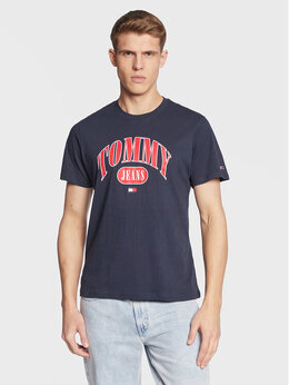 Tommy Jeans: Синяя футболка 