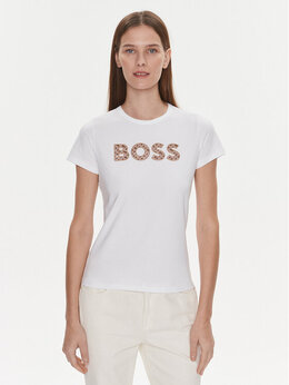 BOSS: Бежевая футболка 