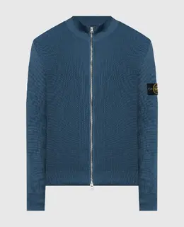 Stone Island: Синий кардиган 