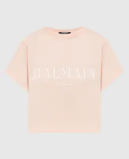 Balmain: Розовая футболка 