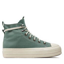 Converse: Зелёные кеды Chuck Taylor All Star Lift