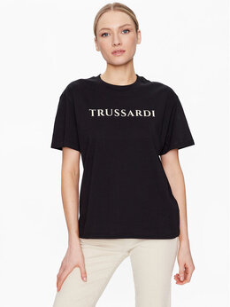 Trussardi: Чёрная футболка 