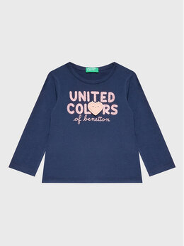 United Colors Of Benetton: Синяя блуза 