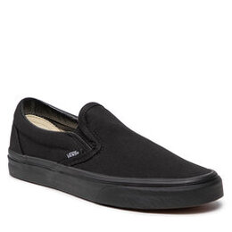 Vans: Чёрные кроссовки Classic Slip On