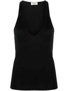 Saint Laurent: Атласная майка 