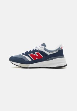 New Balance: Синие кроссовки 