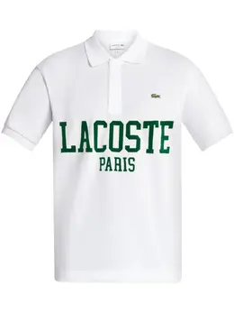 Lacoste: Белое поло 