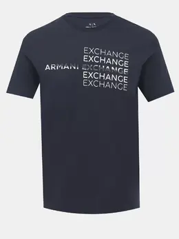 Armani Exchange: Тёмная футболка 