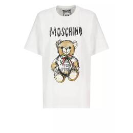 Moschino: Белая футболка  Teddy Bear