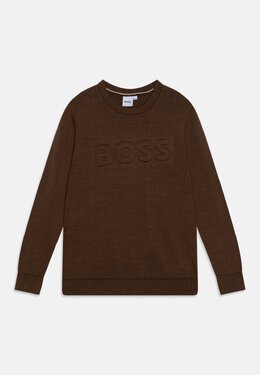 Boss Kidswear: Коричневый свитер