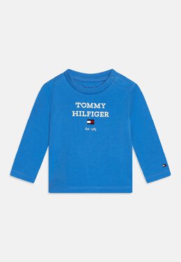 Tommy Hilfiger: Голубой топ