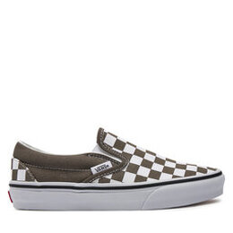 Vans: Серые кроссовки Classic Slip On