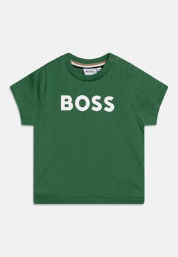 Boss Kidswear: Футболка цвета хаки 