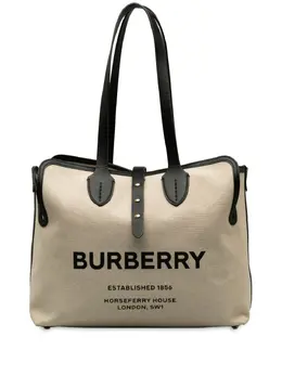 Burberry Pre-Owned: Бежевая сумка-шоппер