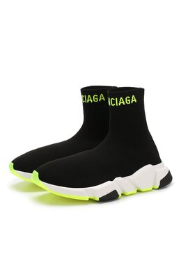 Balenciaga: Чёрные кроссовки Speed