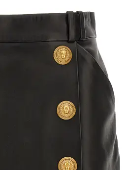 Balmain: Кожаная юбка