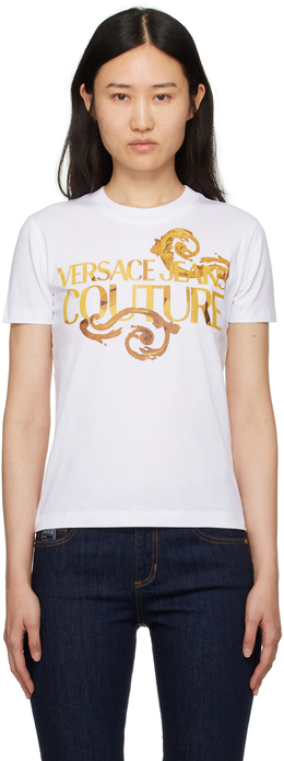 Versace Jeans Couture: Белая футболка 