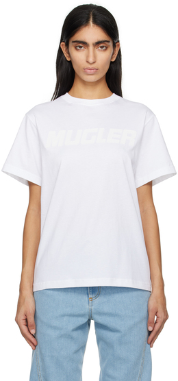 Mugler: Белая футболка 