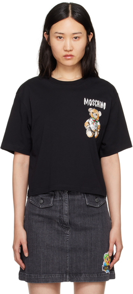 Moschino: Чёрная футболка  Teddy Bear