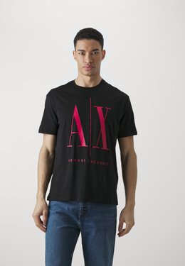 Armani Exchange: Футболка с принтом