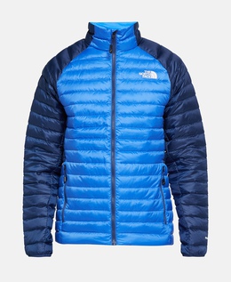 The North Face: Синий пуховик