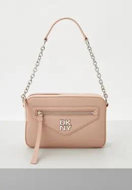 DKNY: Бежевая сумка 